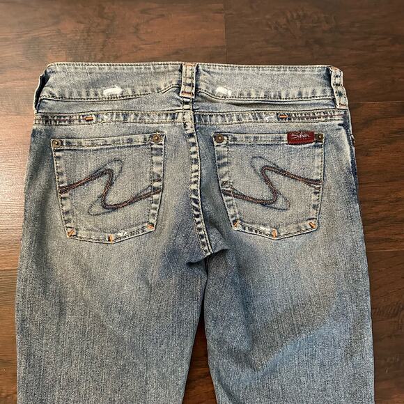 Silver Jeans Santorini light wash cropped straight leg jeans size 30 - Picture 5 of 14